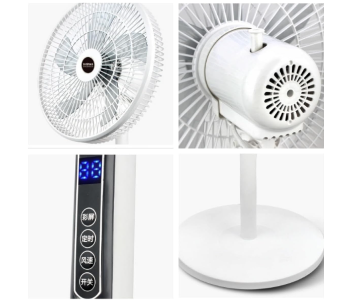 Oscillating Standing Fan with Remote Control Timer 8 Speeds Adjustable Pedestal Fans 16 Inch Quiet Portable Floor Fan for Bedroom Living Room Home and Office - Zoom Image 4