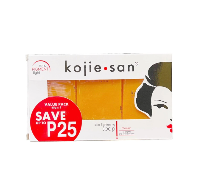 Kojie San 3 in 1 Skin Lightening Kojic Acid Soap Natural Soap for Men and Women for Glowing, Hydrated, and Beautifully Fresh Skin (3 X 65g Bars) - Zoom Image 3