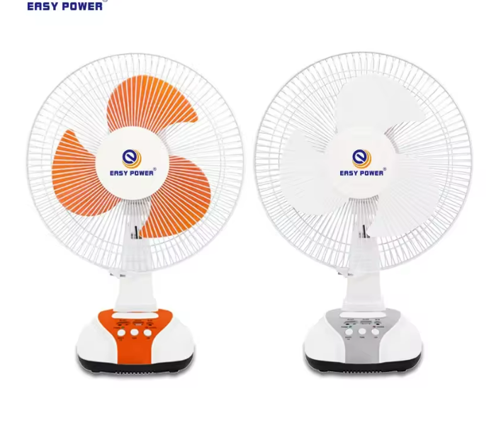 Portable Rechargeable Outdoor Indoor 12 INCH AC/DC Led Emergency Table Fan With Solar pannel And Power Bank - Zoom Image 1