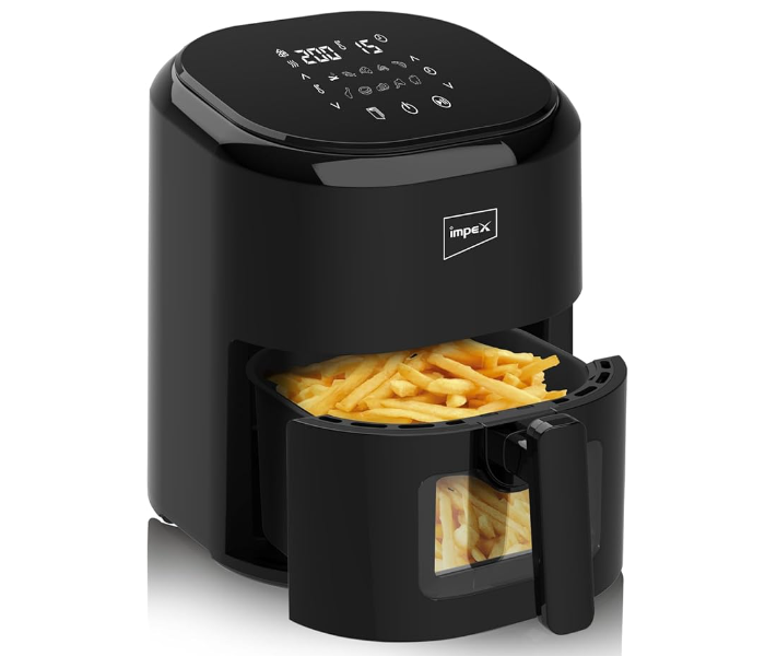 Impex AF 4307 4.5 Litre 1200 Watts Air Fryer with Window - Black - Zoom Image 1