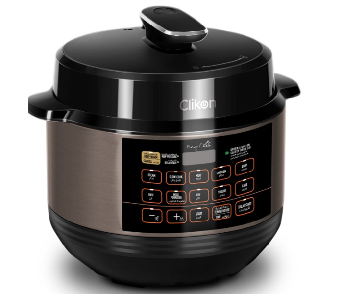 Clikon CK2722 6Liter 1000W Electric Pressure Cooker - Black and Grey - Zoom Image