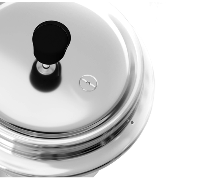 Delici TDPC5M 5 Litre Dripless Triply Pressure Cooker - Silver - Zoom Image 3