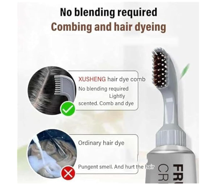 Black Fruit Hair Dye Cream, Natural Plant Fruit Hair Dye Cream, Fruit Dye Cream With Comb, Hair Dye for Grey Hair Coverage, Fruit Essence Hair Dyeing Comb - Zoom Image 11