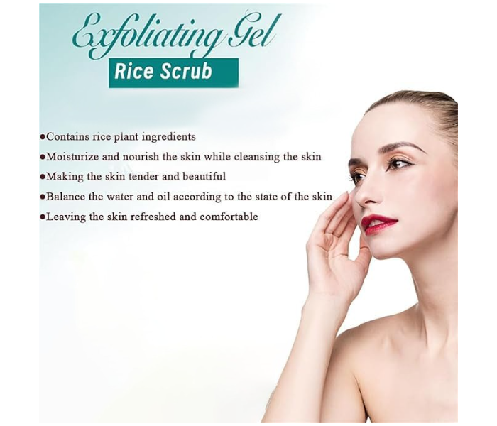 Exfoliating Rice Cleansing Moisturizing Facial Scrub Deep Clean Brighter Unisex 120ML - Zoom Image 5