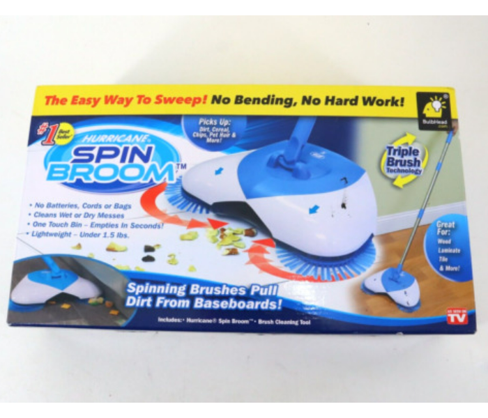 Portable Spin Broom 360 Cordless Mop Triple Brush Image