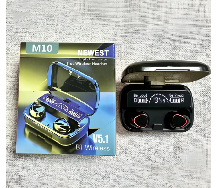 Electric Display M10 TWS Mini Wireless Stereo Invisible Sports Headset With Charging Bin Mini - Zoom Image 3