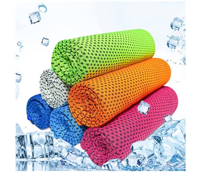 Cool Towel Sweat Absorbent Cooling Effect with Instant Cooling, Quick Drying Refreshing And Breathable for Gym,Training,Running,Camping,Travel - Zoom Image 1