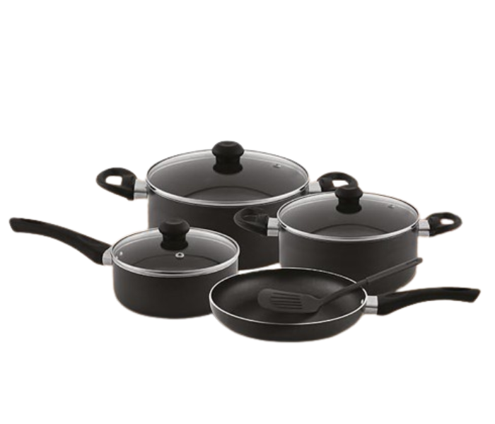 Delici NCS8G 8-Piece Nonstick Cookware Set - Granite Black - Zoom Image 2