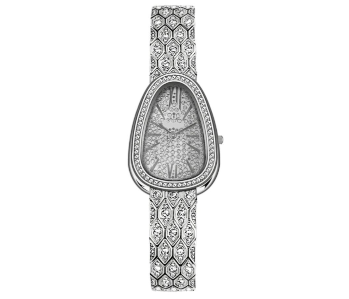 Fashion New Style Snake Shaped Crystal Women Watch - Silver - Zoom Image