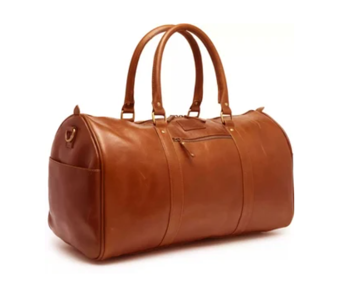 Leather Duffle Bag Brown Leather Travel Bag For Unisex Cabin Size Cross Body Leather Bag - Zoom Image 2