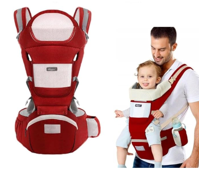 DEAL HUNT 6 in 1 Baby Carrier Hip Seat - Maroon - Zoom Image