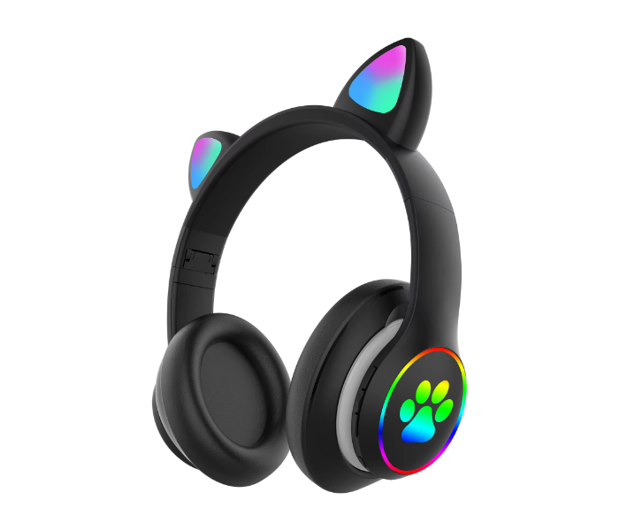 Cat Ears Headphones Wireless With MIC Control LED Ladies and Girl Stereo Cute Music Helmet Bluetooth Headset  - Zoom Image 2