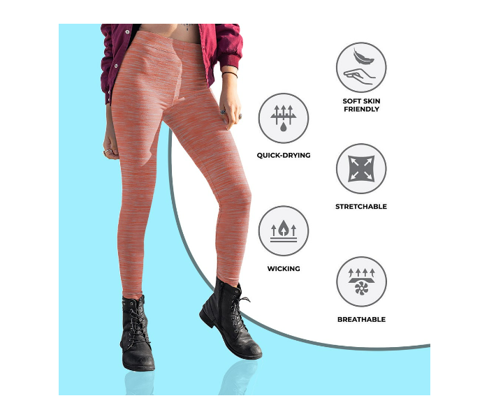 Womens Ultra Soft Seamless Space Dye Leggings Free Size - Assorted - Zoom Image 4