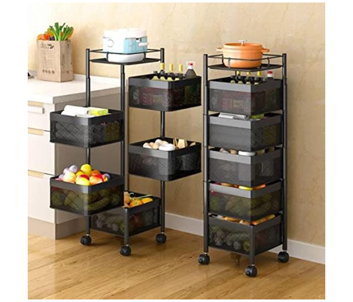 High Quality 5 Layer Kitchen Trolley With Wheels, Kitchen Organizer Items And Storage Solutions For Square Kitchen Organizer And Kitchen Accessories Item - Zoom Image 1