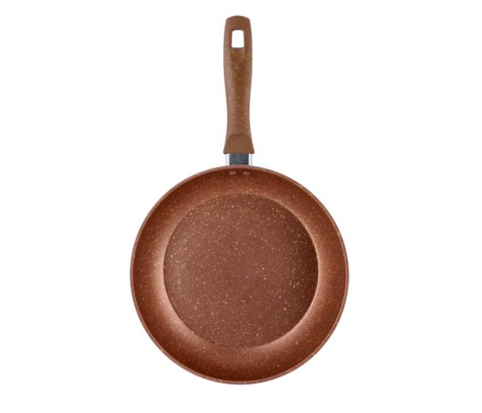 Delcasa DC2216 26Cm Granite Coated Non Stick Forged Aluminium Wok Pan - Brown - Zoom Image 2