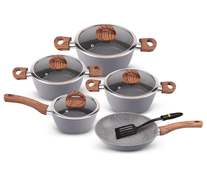 Delcasa DC2284 Marble Coated 10Pieces Non-Stick Chef Master Cookware Set - Zoom Image 1