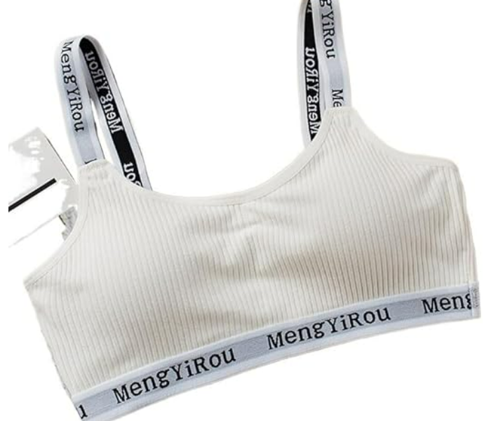 Women Fitness Crop Seamless Bra Women Cotton Bra Casual Letter Bra Detachable Sling top Fitness Breathable Without Steel - Zoom Image 3