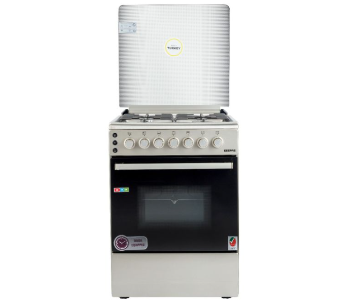 Geepas GCR6059 Free Standing 4 Burner Cooking Range - Silver - Zoom Image 1