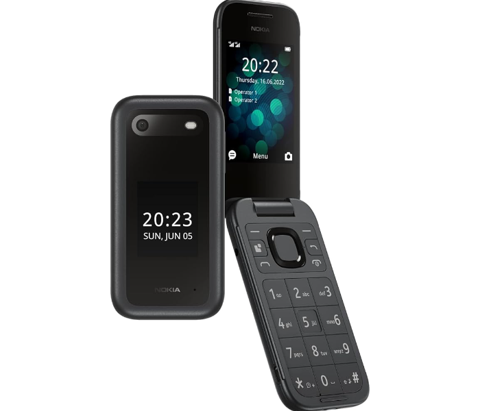 Nokia 2660 Flip Dual Sim Feature Phone 48MB RAM 128MB 4G - Black  International Version - Zoom Image 1