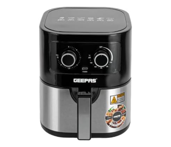 Geepas GAF37541 4.5Liter 1600W Air Fryer - Silver and Black - Zoom Image 2