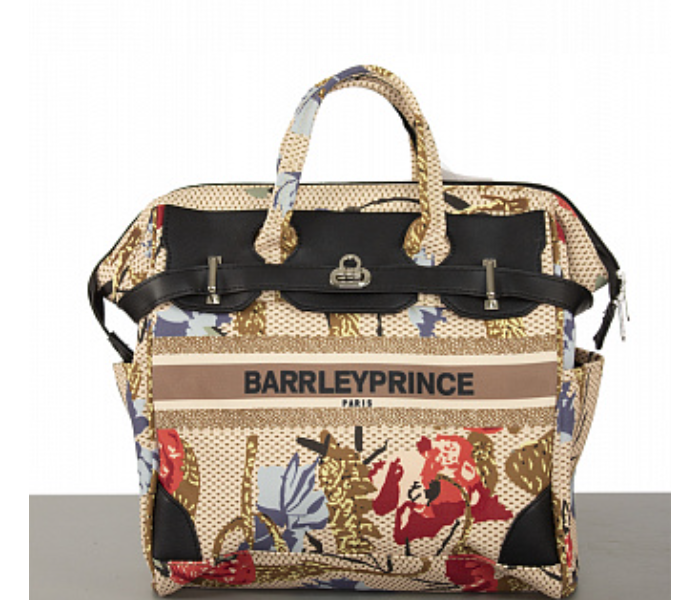 Barrley prince Women Paris Travel Trolly With Hand Rolling Luggage Carry Fabric Bag Flower Print - Zoom Image 5