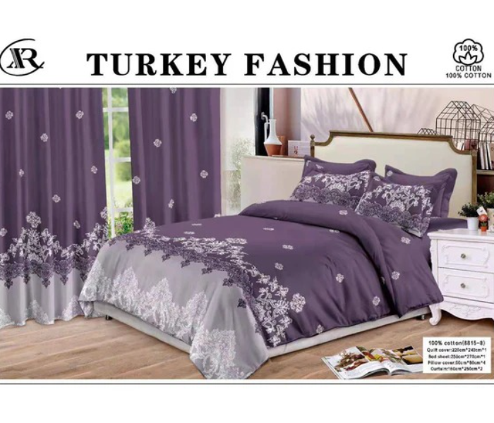 Turkey Fashion 100% Cotton Printed Bed Sheet Set, King Size,Multi color  Set of 6 - Zoom Image 2