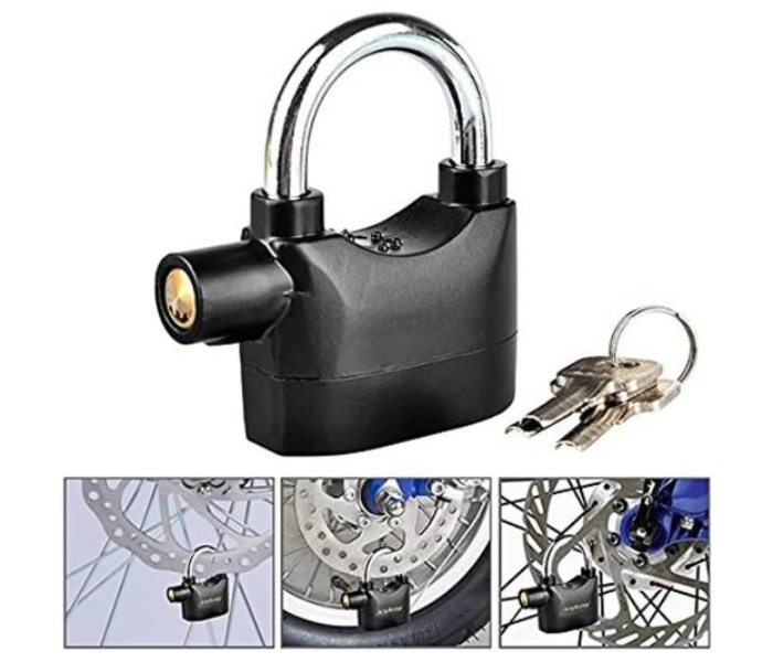 Siren Alarm Lock Anti-Theft Security System Door Motor Bike Bicycle Padlock with 3 Keys - Zoom Image 2