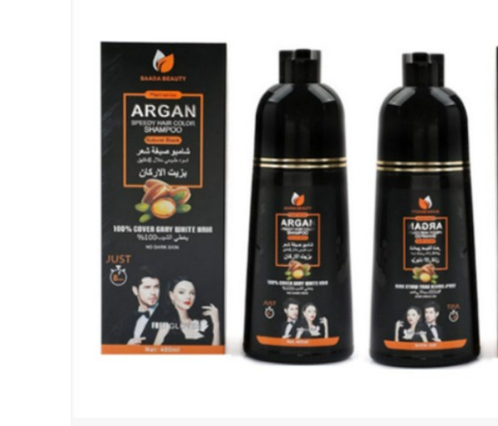  Argan Oil Speedy Hair Color Shampoo Unisex 400ml Natural Black   - Zoom Image