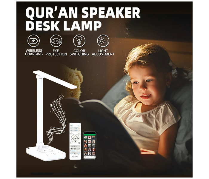 SQ905 Table Lamp Blue Tooth Quran Speaker Eye Protection Wireless Charging Remote Control - Zoom Image 1