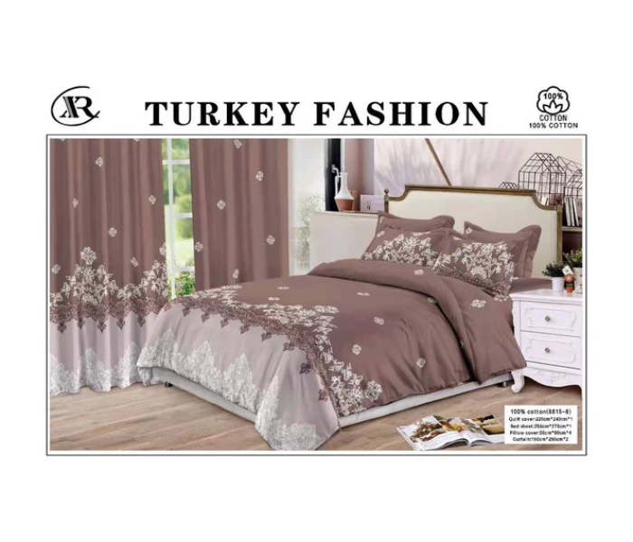 Turkey Fashion 100% Cotton Printed Bed Sheet Set, King Size,Multi color  Set of 6 - Zoom Image 5