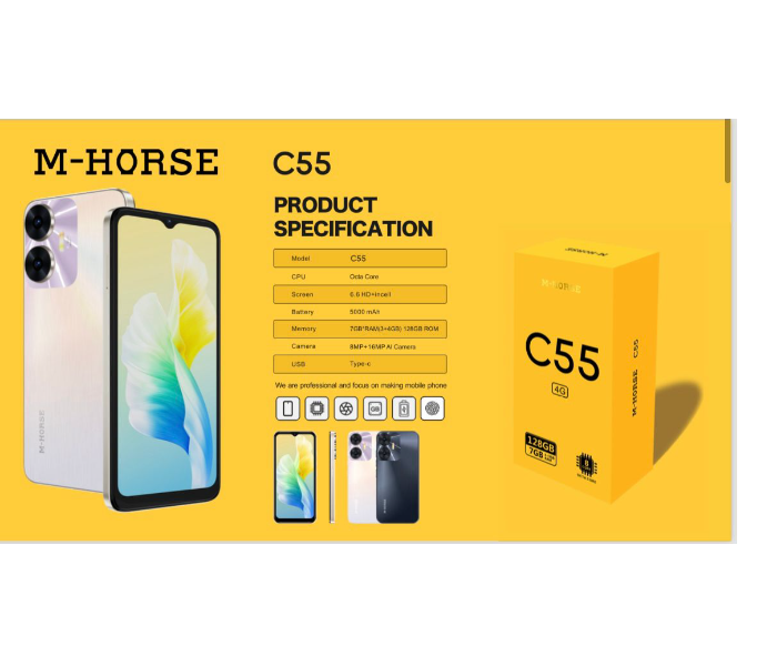 M-HORSE C55 4G Mobile Best Android Phones 2024 6.6" 7GB+128GB 8MP+16MP - Zoom Image 6