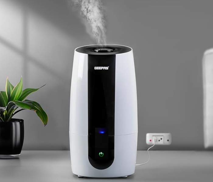 Geepas GUH63072UK 2.6Liter Ultrasonic 2-Speed Cool Mist Humidifier - White and Black - Zoom Image 2