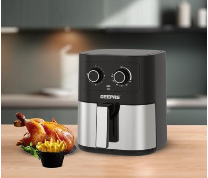 Geepas GAF37541 4.5Liter 1600W Air Fryer - Silver and Black - Zoom Image 3