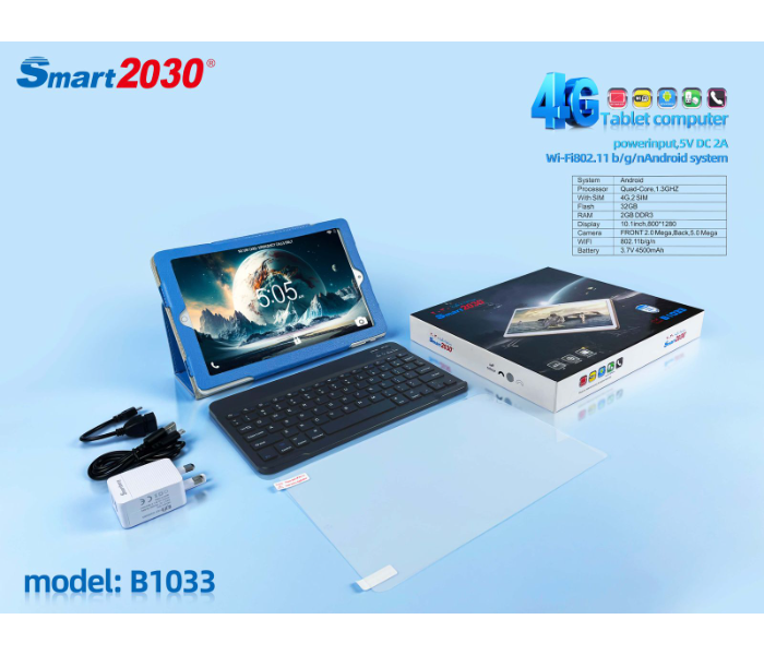 Smart Android Tablet Dual SIM 4G 10 inch,Tablet with Keyboard, B1033 - Zoom Image 3