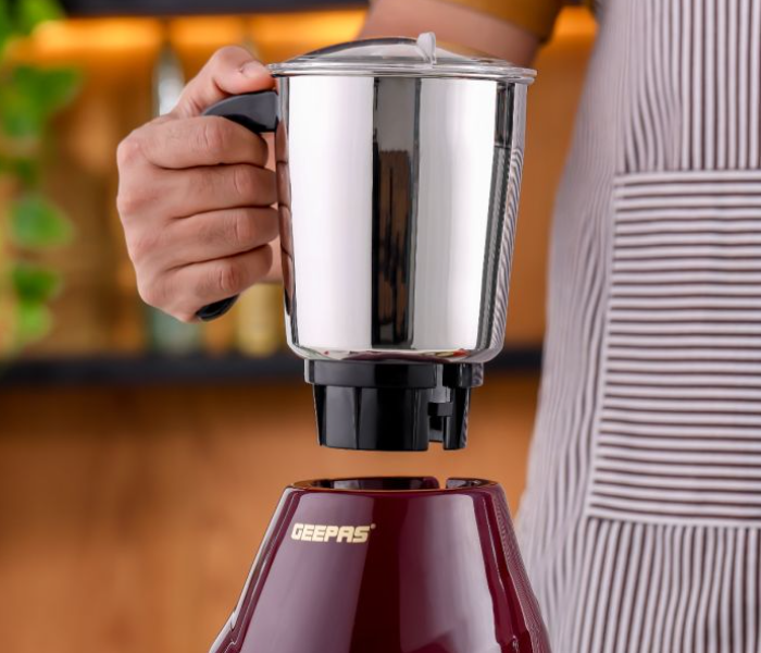 Geepas GSB44091 550W 2-IN-1 Mixer Grinder - Maroon - Zoom Image 4