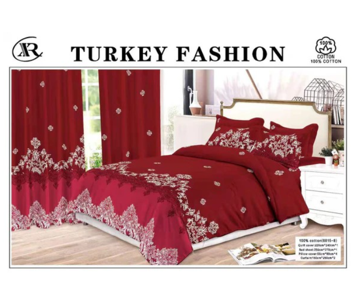 Turkey Fashion 100% Cotton Printed Bed Sheet Set, King Size,Multi color  Set of 6 - Zoom Image 1