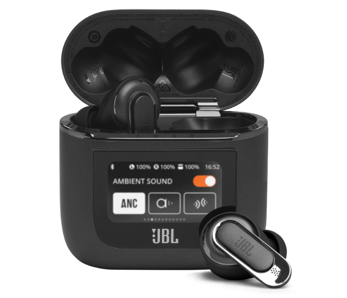 JBL Tour Pro 2 True Wireless Noise Cancelling Earbuds - Black - Zoom Image 1