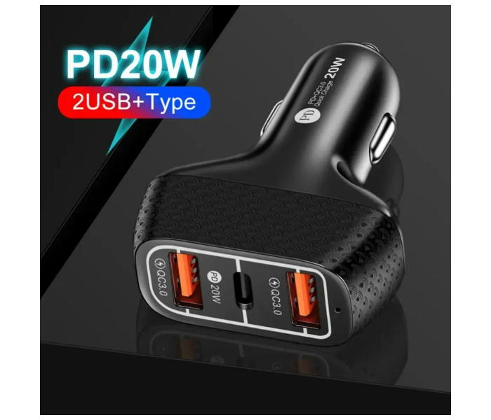 JOMXROOM 3-Port Fast Car Charger  - Zoom Image 3