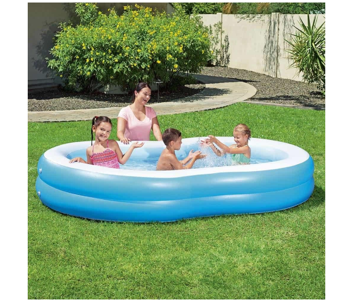 Bestway Big Lagoon Inflatable Family Swimming Pool 262X157X46Cm Summer Water Party Gift Toddler Kids Outdoor Backyard Garden - Zoom Image 1