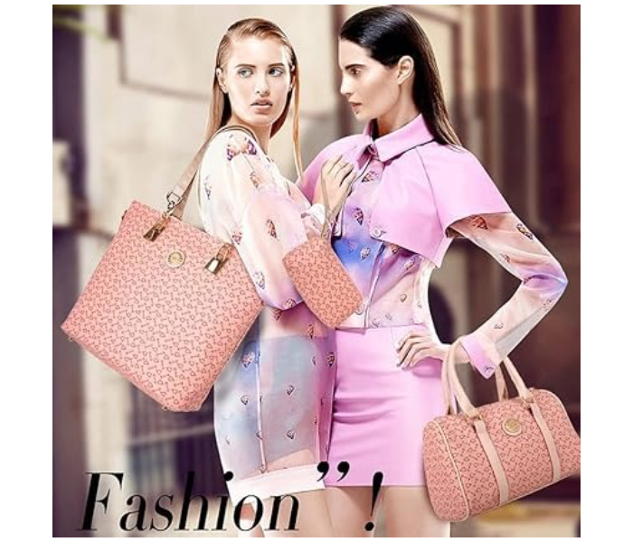 TT-Casual 5 Pieces Handbags Set for Women -Pink  - Zoom Image 2