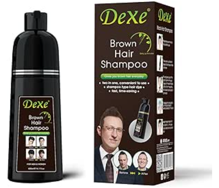 Dexe Natural Instant Hair Dye Shampoo For Men And Women 400 Ml With Fast Acting Natural Ingredients - Brown - Zoom Image 4