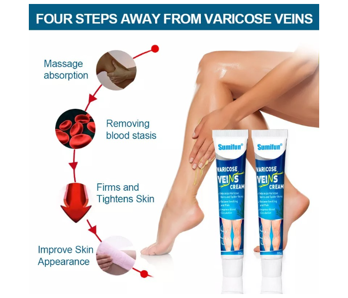 Fast Action Varicose Vein Cream Pain Relief Spider Vein Treatment Balm Leg Care in UAE