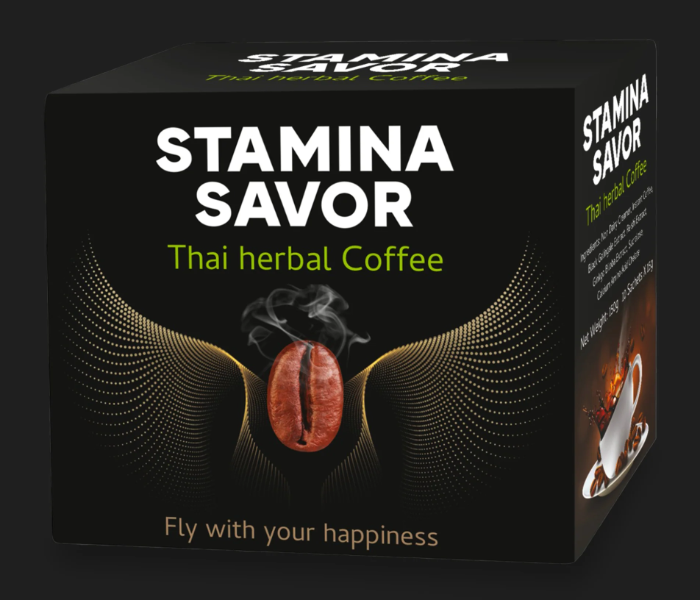 Stamina Savor - Thai Herbal Instant Coffee- Roasted Ground coffee Beans Organic Instant Herbal Beverage - Zoom Image 1