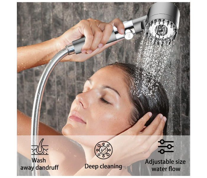 Turbo 3 Spray Mode Detachable Spray Gun Mode with Pause Switch for Dry Hair and Skin high pressure shower heads in UAE