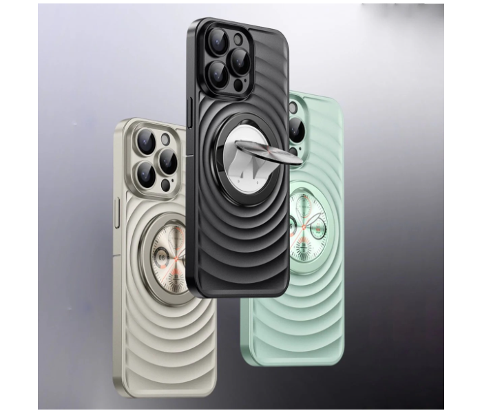 3D Wave Luxury Magnetic Bracket Case | Back Cover Case Protection Compatible with iPhone - Zoom Image 4