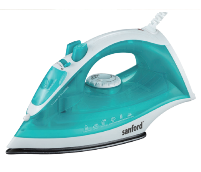 Sanford SF48SI BS 2200 Watts Stainless Steel Steam Iron - White and Turquoise blue - Zoom Image