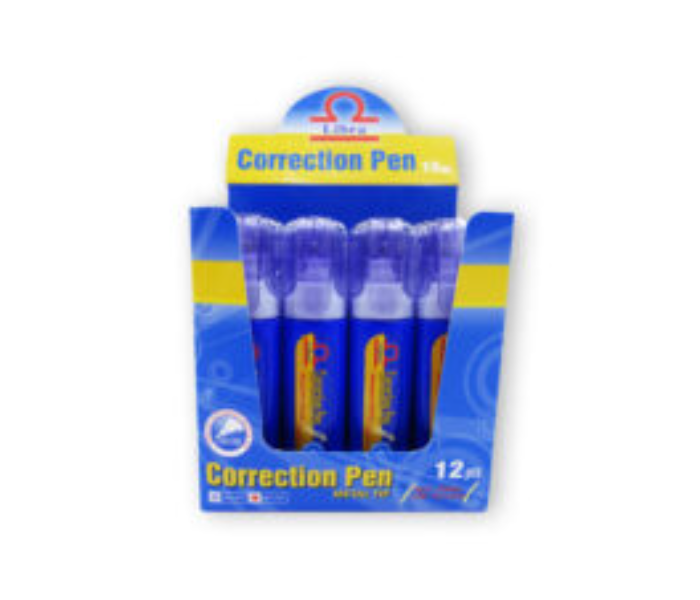 Libra Metal Tip Correction Pen (7ml) – German Chemical – 12 Pieces Per Pack - Zoom Image 2