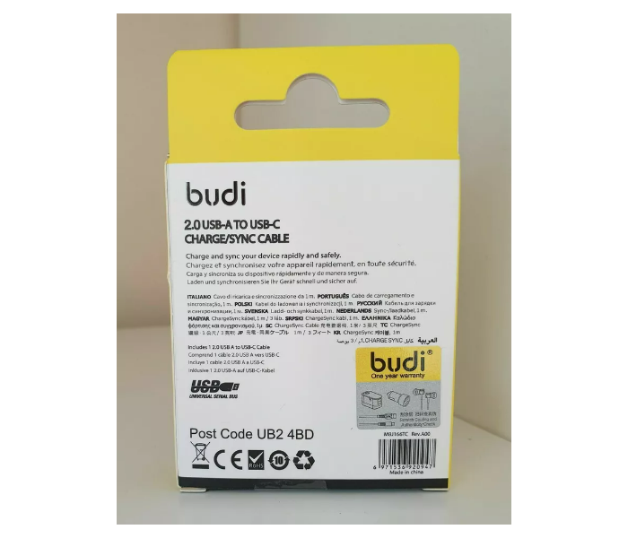 BUDI C-TYPE MOBILE PHONE FAST CHARGER 1M HEAVY DUTY  Cable - Zoom Image 4