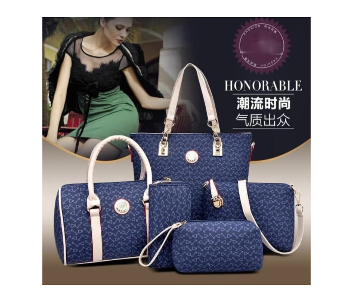 TT-Casual 5 Pieces Handbags Set for Women -Blue - Zoom Image 2