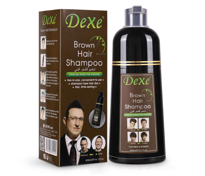 Dexe Natural Instant Hair Dye Shampoo For Men And Women 400 Ml With Fast Acting Natural Ingredients - Brown - Zoom Image 7